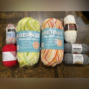 7 skeins of 100% cotton yarn